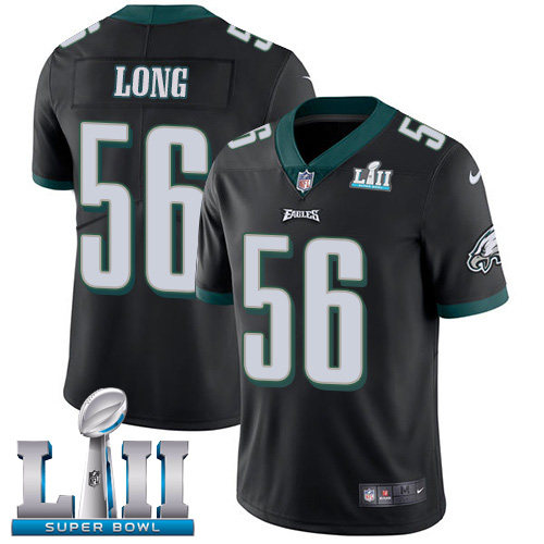 Nike Eagles #56 Chris Long Black Alternate Super Bowl LII Youth Stitched NFL Vapor Untouchable Limited Jersey - Click Image to Close